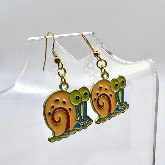 Spongebob Earrings - Gary The Snail Earrings - Nickelodeon Cartoon Earrings - Picture 7 of 10